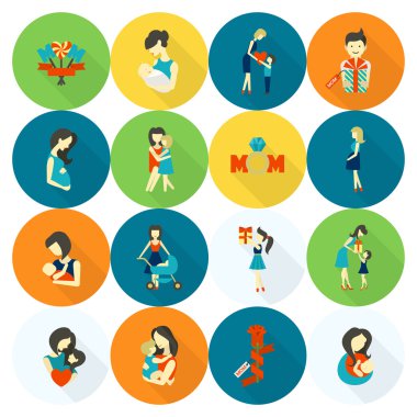 Mutlu anneler günü simgeler