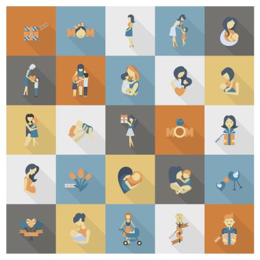 Mutlu anneler günü simgeler