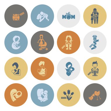 Mutlu anneler günü simgeler