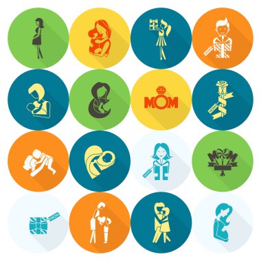 Mutlu anneler günü simgeler