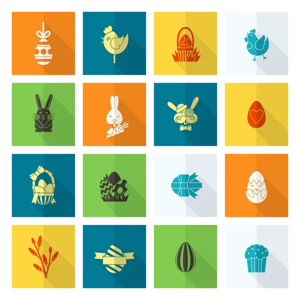 Célébration Icônes de Pâques — Image vectorielle