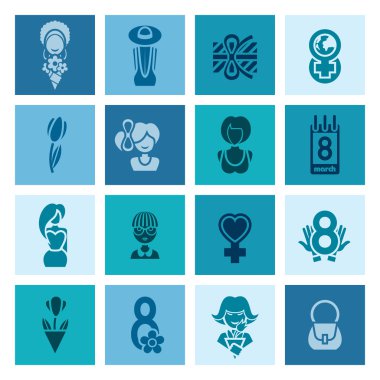 Kadının gün Icon Set