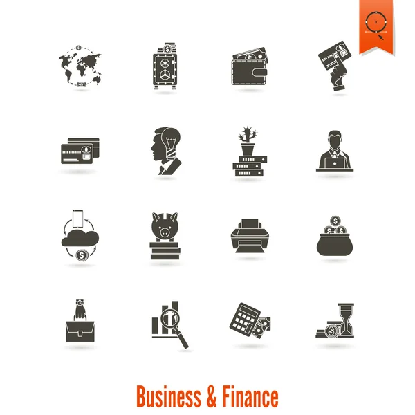 Business and Finance Icon Set — Stock Vector