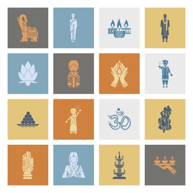 Diwali. Hint Festivali simgeler