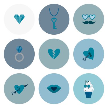 mutlu Sevgililer günü simgeler