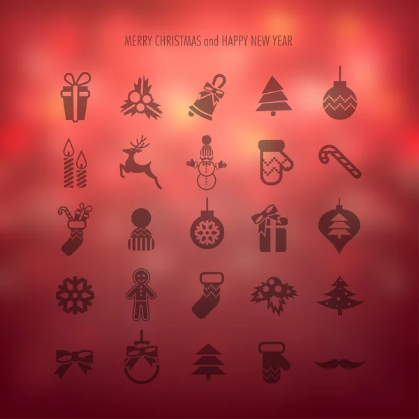 Christmas Icons Set — Stock Vector