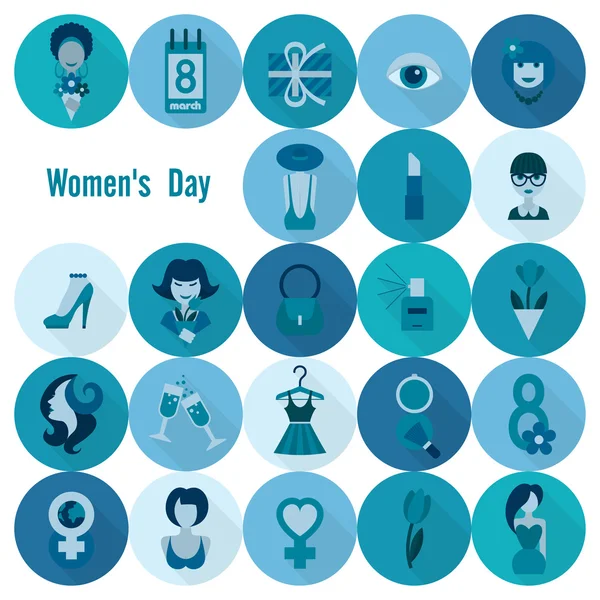 Conjunto de ícone do dia das mulheres —  Vetores de Stock