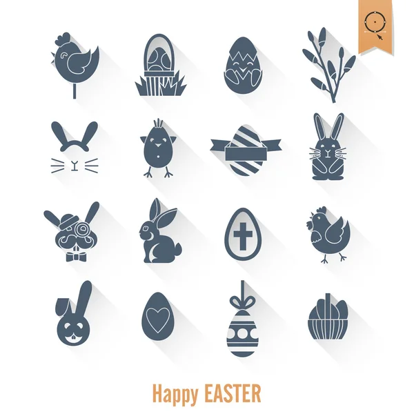 Celebration Easter Icons — Stock Vector