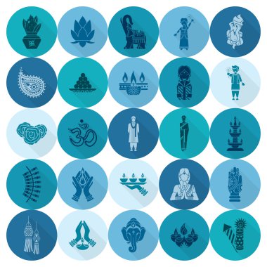 Diwali. Hint Festivali simgeler