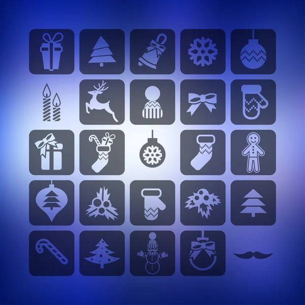 Conjunto de iconos de Navidad — Vector de stock