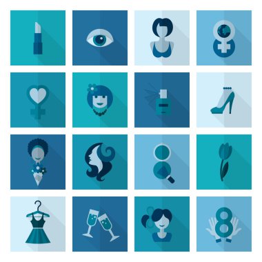 Kadının gün Icon Set