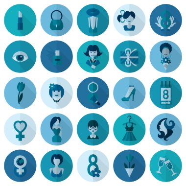 Kadının gün Icon Set