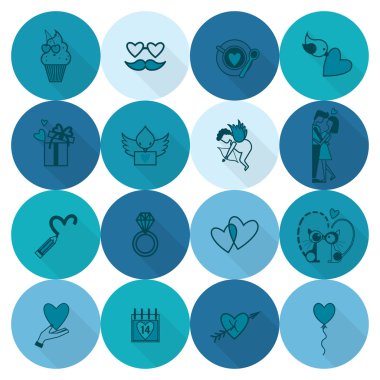 mutlu Sevgililer günü simgeler