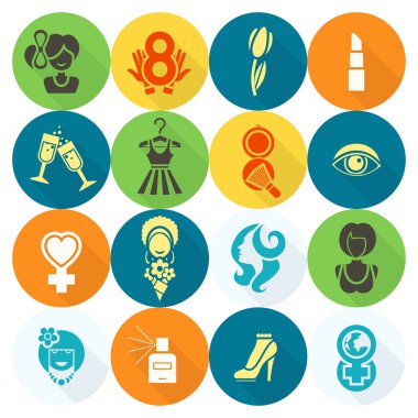 Kadının gün Icon Set