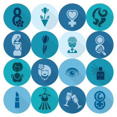 Kadının gün Icon Set