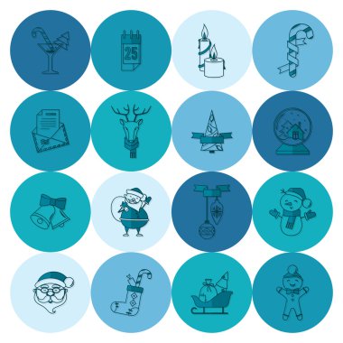 Noel ve Kış simgeleri koleksiyonu