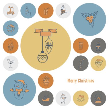 Noel ve Kış simgeleri koleksiyonu