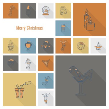 Noel ve Kış simgeleri koleksiyonu