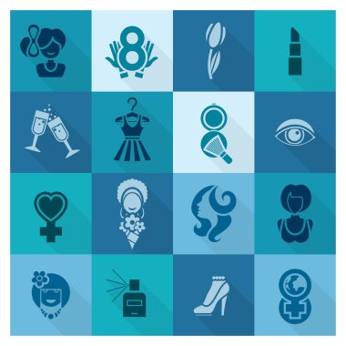 Kadının gün Icon Set