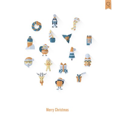 Noel ve Kış simgeleri koleksiyonu