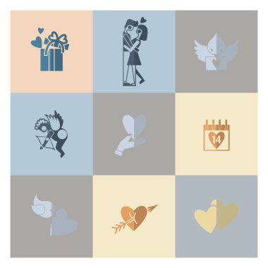 mutlu Sevgililer günü simgeler