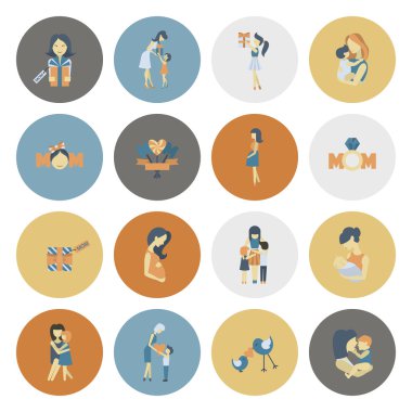 Mutlu anneler günü simgeler