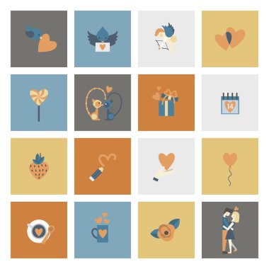 mutlu Sevgililer günü simgeler