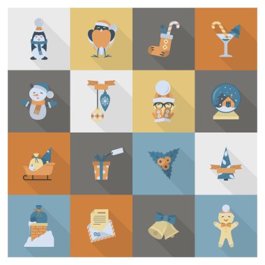 Noel ve Kış simgeleri koleksiyonu