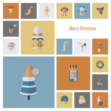 Noel ve Kış simgeleri koleksiyonu