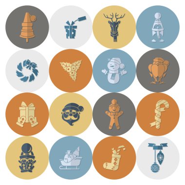 Noel ve Kış simgeleri koleksiyonu