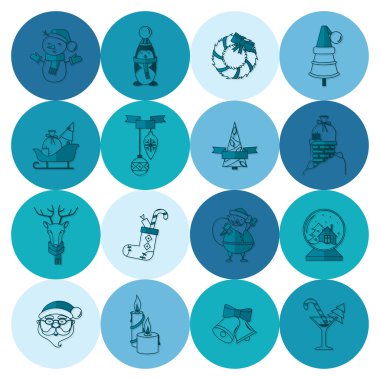 Noel ve Kış simgeleri koleksiyonu