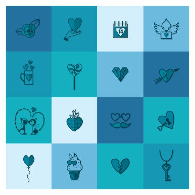 mutlu Sevgililer günü simgeler