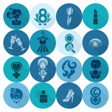 Kadının gün Icon Set