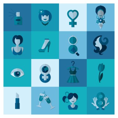 Kadının gün Icon Set