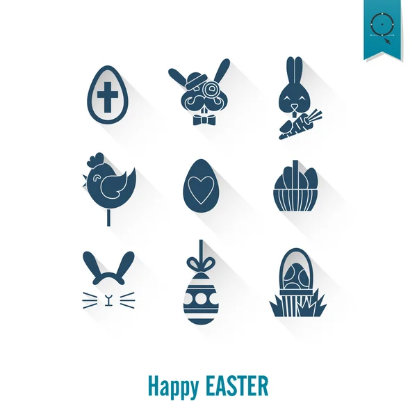 Celebration Easter Icons — Stock Vector