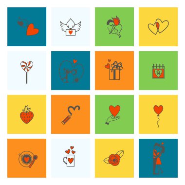 mutlu Sevgililer günü simgeler