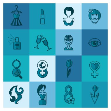 Kadının gün Icon Set