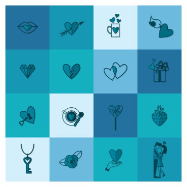 mutlu Sevgililer günü simgeler