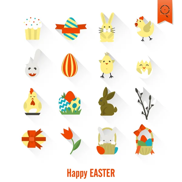 Oslava Velikonoc ikony — Stockový vektor