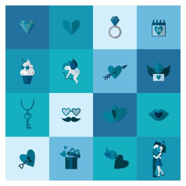 mutlu Sevgililer günü simgeler