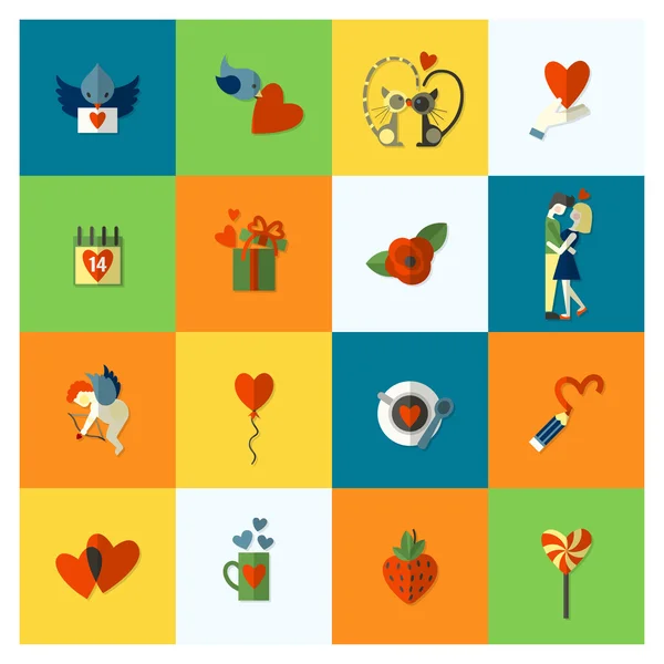 Happy Valentines Day Icons — Stock Vector