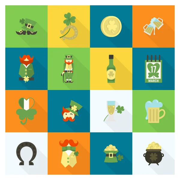 Saint Patricks Day Icon Set — Stock Vector