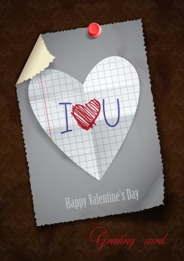 Tebrik kartı tasarımı, şablonu. Mutlu Sevgililer günü