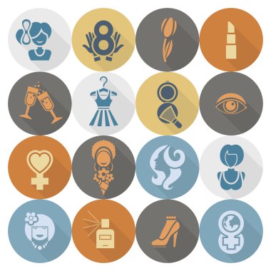 Kadının gün Icon Set