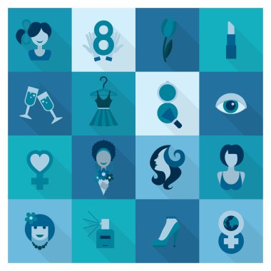 Kadının gün Icon Set