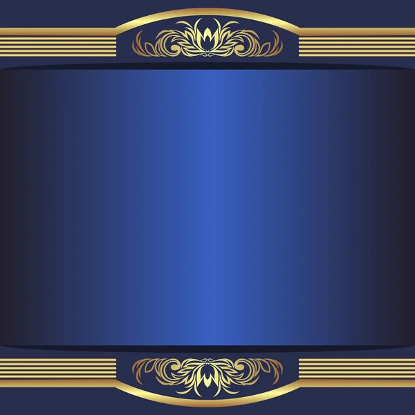 Royal Blue And Gold Border