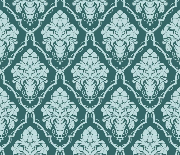 Golden rich floral damask Wallpaper on green. Stock Vector Image by ©natali123457 64613193