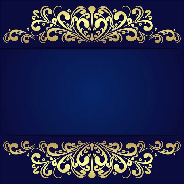 Royal Blue Floral Border Design