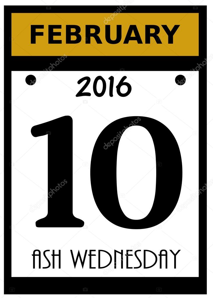 2016 ash wednesday date