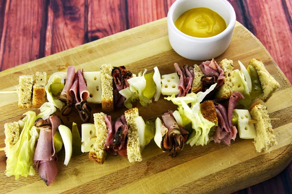 Deli Pastrami Aperitivo — Fotografia de Stock